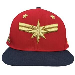 New Era x Captain Marvel 59Fifty Snapback Hat Cap - Marvel Comics